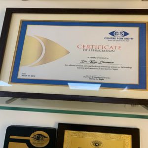 Barman eye care - Certificate